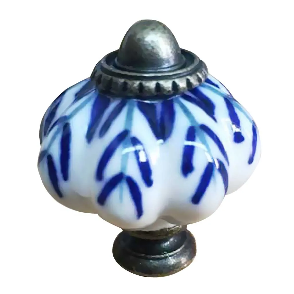 

Pumpkin Shape Ceramic Knob,Furniture Door Drawer Pull Kitchen Cabinet Handle