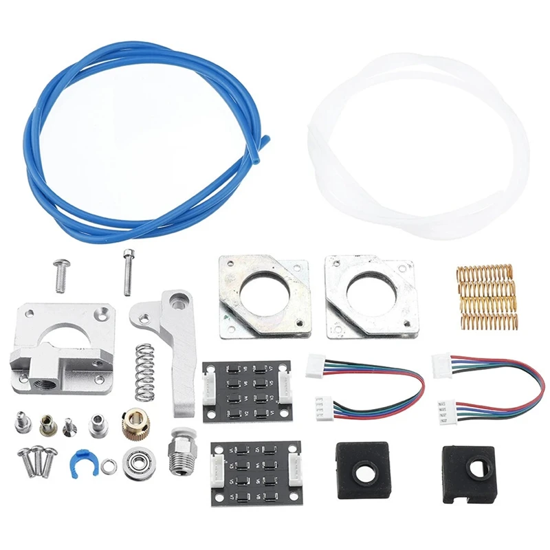 

MK8 полностью металлический Серебряный экструдер + плавный + Вибрационный амортизатор, силиконовый чехол, набор аксессуаров для 3D-принтера