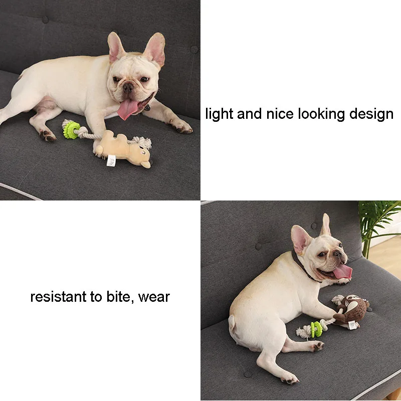 Игрушка для собак плюшевая пищалка Интерактивная игрушка устойчивая к укусам