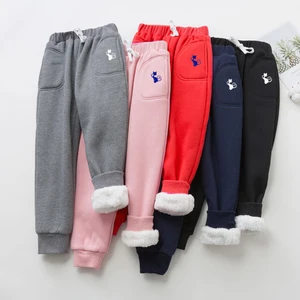 Imported Boys Winter Pants Sports Warm Trousers Berber Fleece Kids Thick Pants Children Long Trousers For 4-1