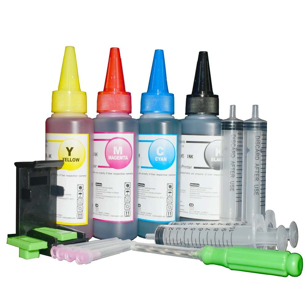 

Printer Ink Refill Kit for Canon PG 240 XL CL 241 XL PIXMA MX372 MX374 MX392 MX432 MX439 MX452 MX459 MX472 MX479 512 522 4x100ml