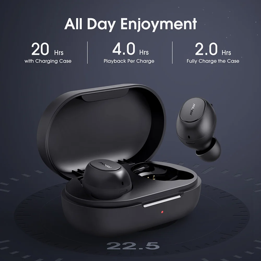 Беспроводные наушники Mpow MDots Bluetooth 5 0 настоящие с прорывным басом воспроизведение