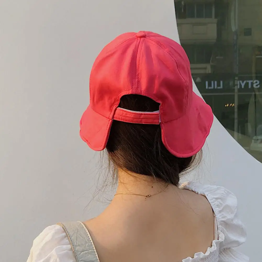 

Hat Solid Colors Foldable Women Short Back Brim Fisherman Hat for Beach Outdoor sports wear