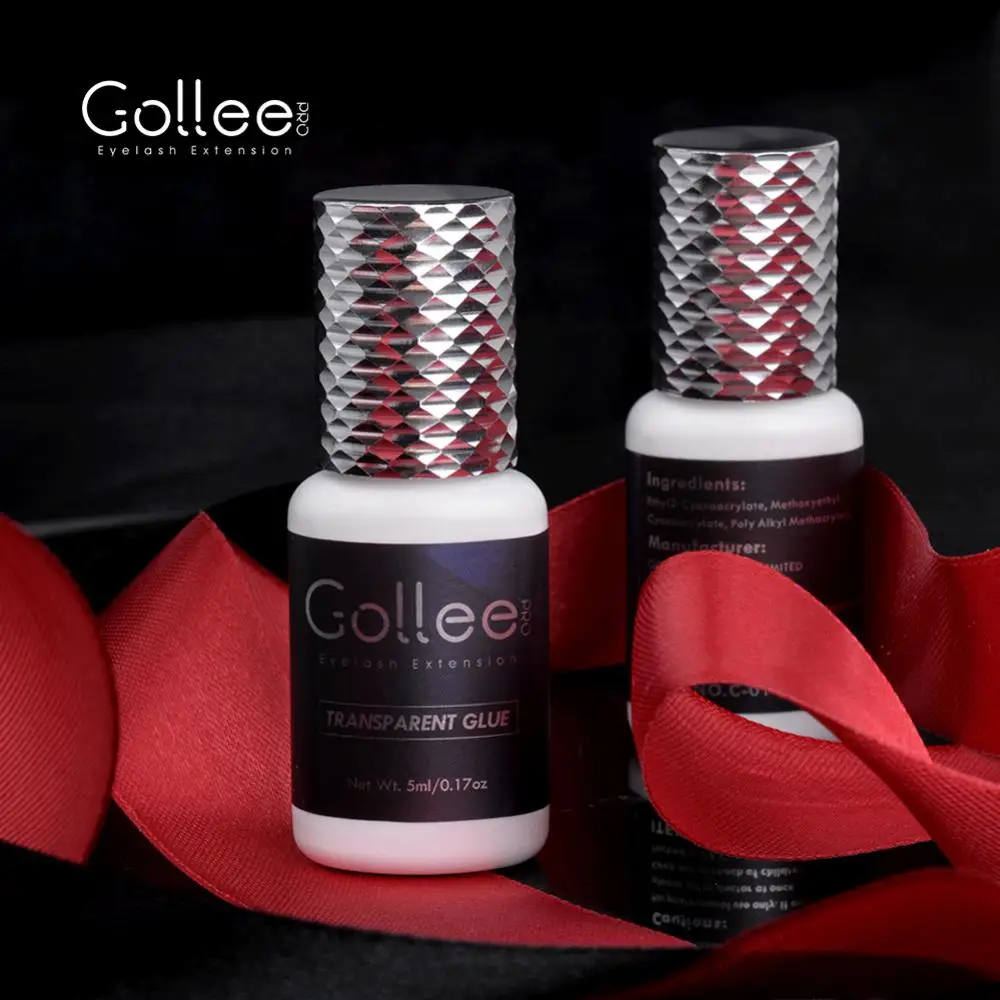 Gollee C-01 для коричневых или цветных ресниц быстросохнущий клей прозрачный
