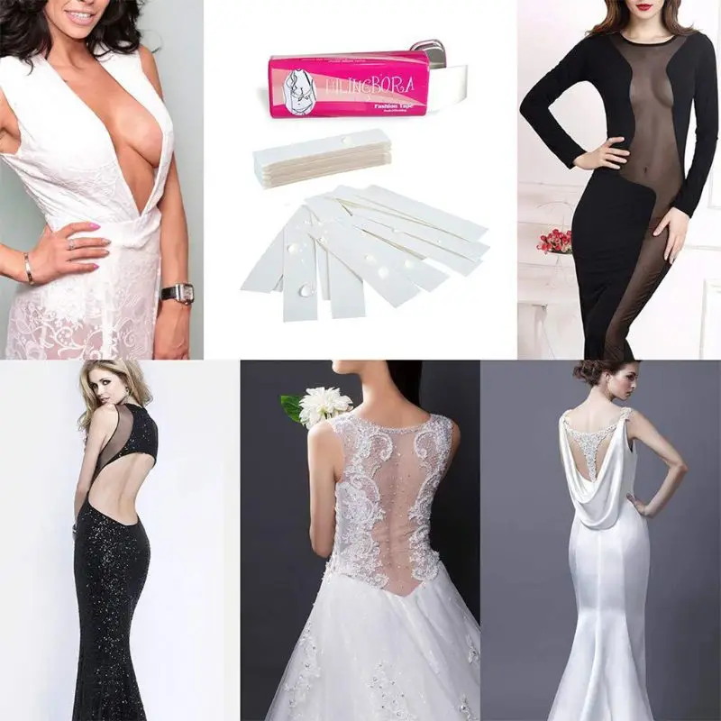 

36Pcs Meters Double Sided Adhesive Safe Body Tape Clothing Clear Lingerie Bra Strip Waterproof Tape For Intimates Fashion