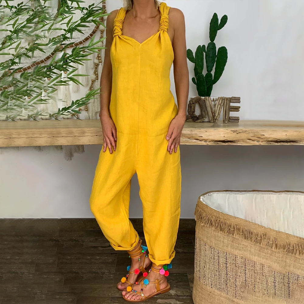 Лидер продаж 2020 однотонный боди на бретельках повседневный комбинезон женский