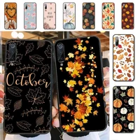 yndfcnb autumn falling leaves maples phone case for xiaomi mi 9 8 10 5 6 lite f1 se max 3 2 mix 2s
