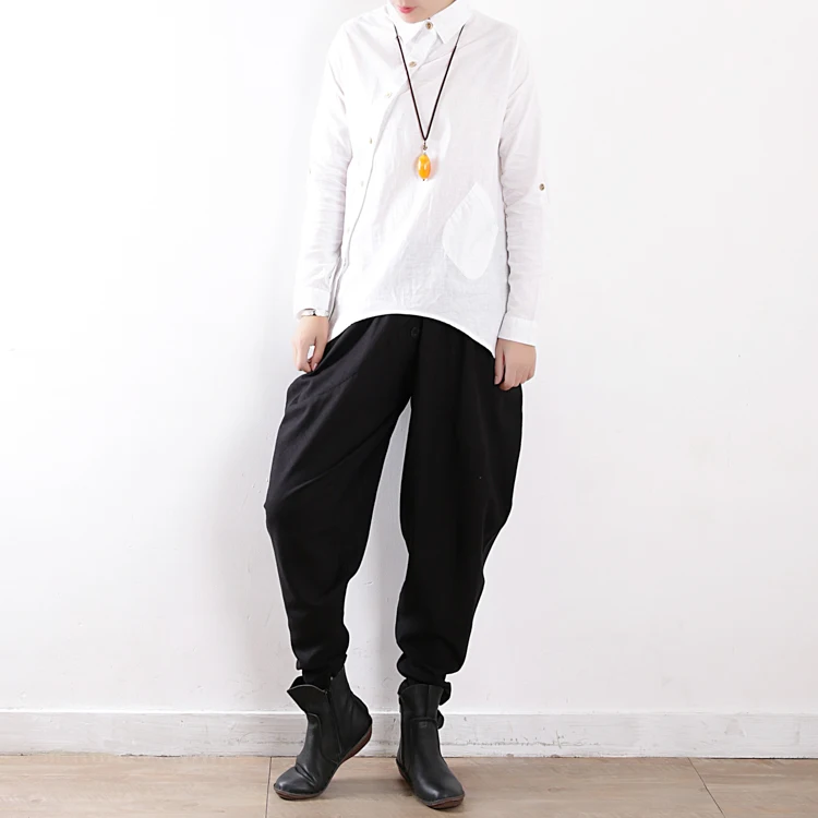 Аутентичные льняные летние модные женские брюки хлопковые шикарные стильные