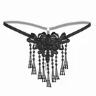 Эротические женские трусики, сексуальное кружевное нижнее белье, соблазнительное нижнее белье, горячие ажурные стринги, стринги с бисером, стринги с низкой талией и Т-образной спинкой