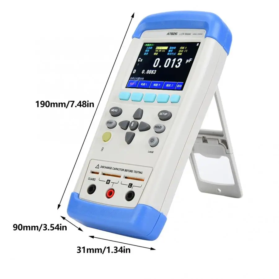 Профессиональный ручной цифровой Измеритель LCR AT826 измеритель сопротивления