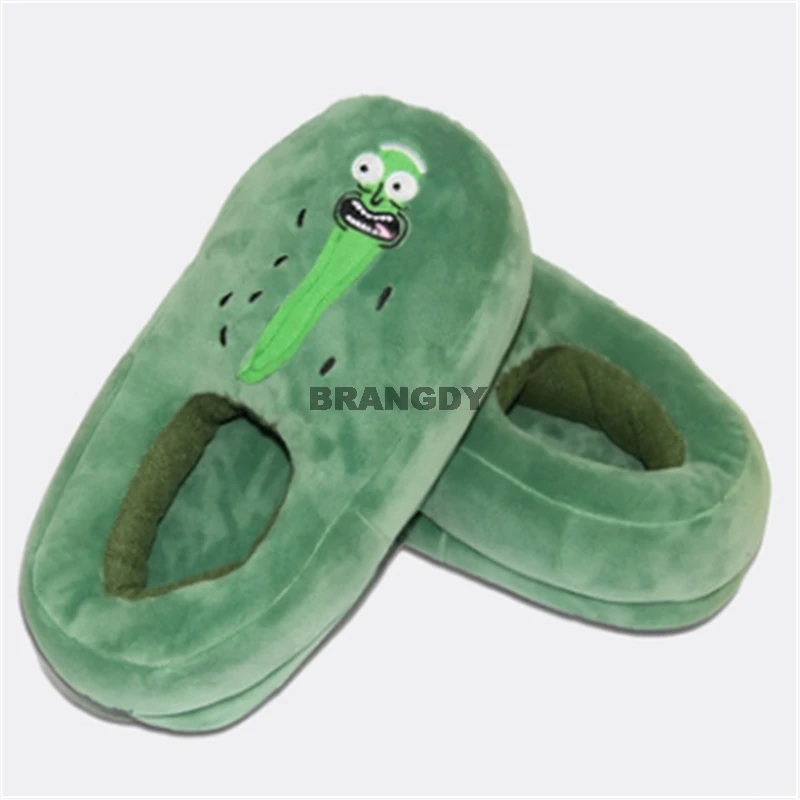 

28cm Rick Pickle Rick Skellington Soft Plush Slippers Hot bedroom Shoes Soft Stuffed Toys Dolls