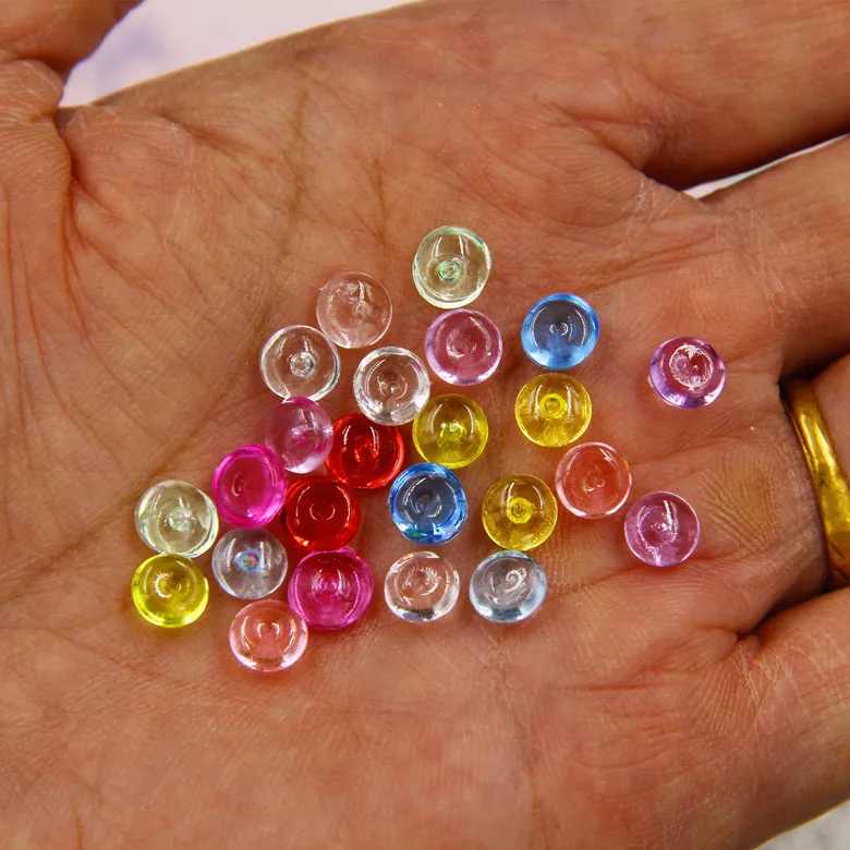75 г/пакет 7 мм прозрачный слайм плоские бусины прозрачная смесь кристальных