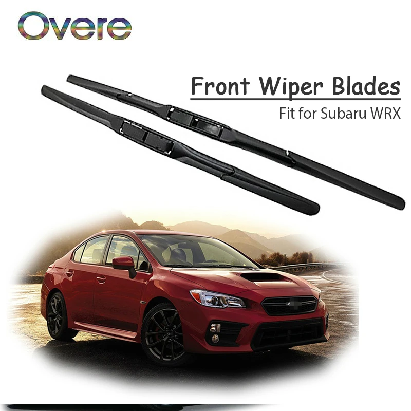 Overe 1Set Rubber Car Front Wiper Blade Kit For Subaru WRX 2017 2016 2015 2014 Windscreen Cleaning Brush Accessories | Автомобили и