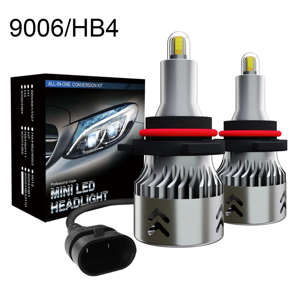 

LED Bulb 1904-LED Headlamp Car Lights Super Brillante Headlight Bulbs 12V Led Headlights 2Pcs 9006/HB4 76w 12000LM Lampe