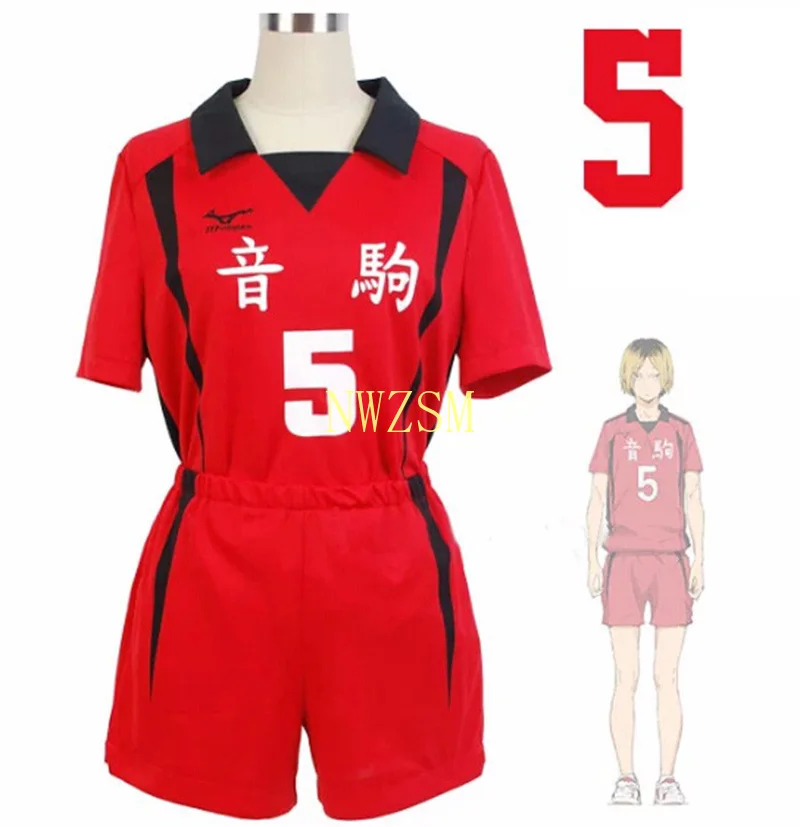 Аниме Haikyuu Cosplay Костюм Nekoma равномерное Kozume Kenma Volleyball Club форма футболка костюм
