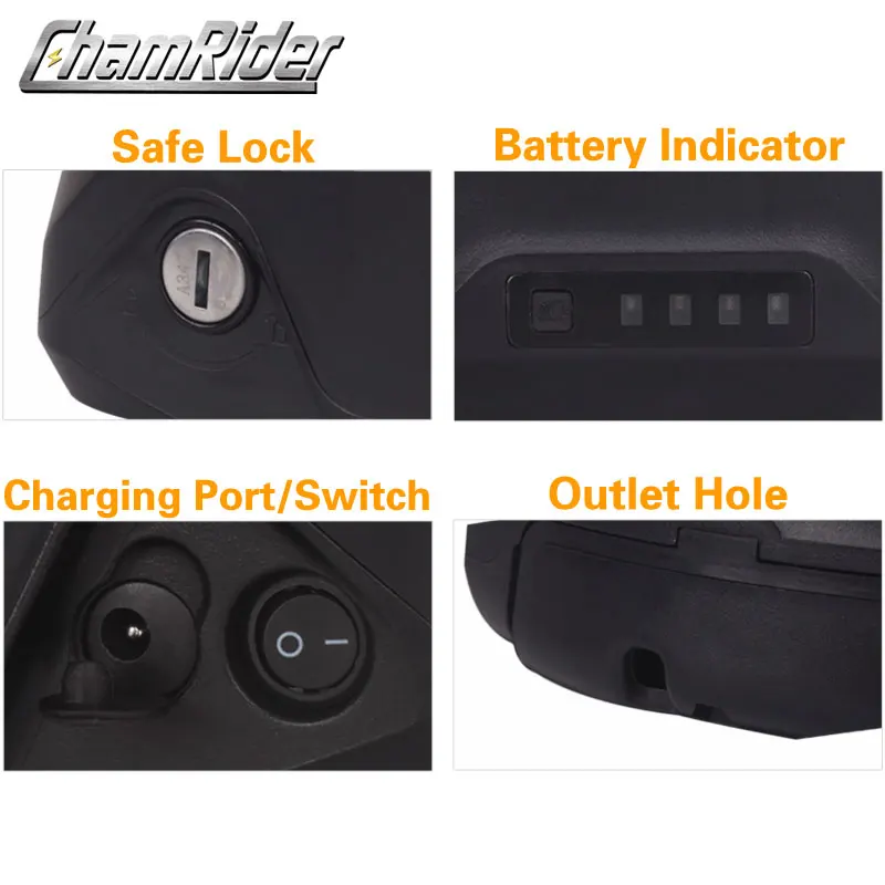 Корпус для аккумулятора 36 В 48 блок 52 в чехол вертикальная вниз трубка 13S 7P 10S 9P 14S 6P