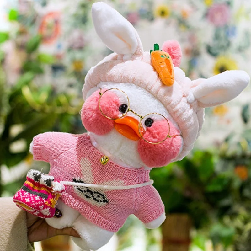 Плюшевая игрушка LaLafanfan Кафе утка мультяшная Милая мягкая кукла детские игрушки