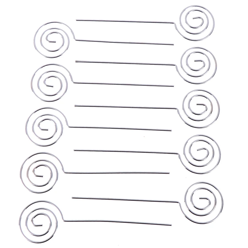 

10pcs Metal Wired Business Card Holder Memo Photo Picture Paper Note Clip Bracket Diy Craft Home Office Supplies