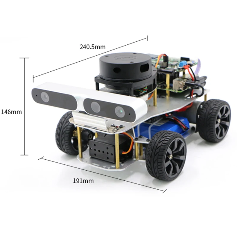 Raspberry Pi ROS Ackerman Steering Robot Car 3kg Load with STM32 Radar Camera Autonomous Navigation Automatic Driving