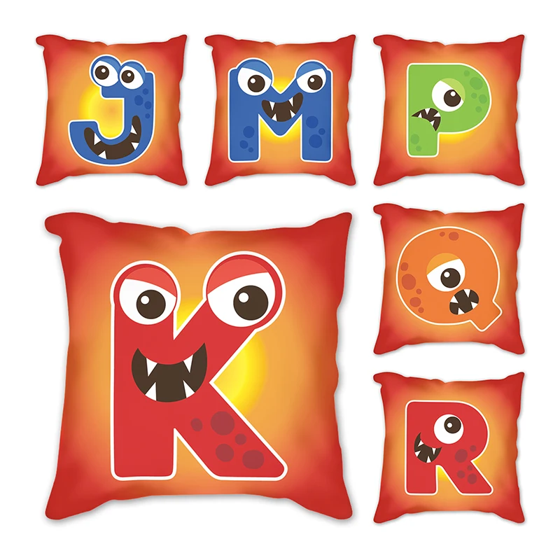 

Letter cushion cover Print Cushions Case Alphabet English Decorative Throw Pillows Case Nordic Fashion Polyester Sofa Couch