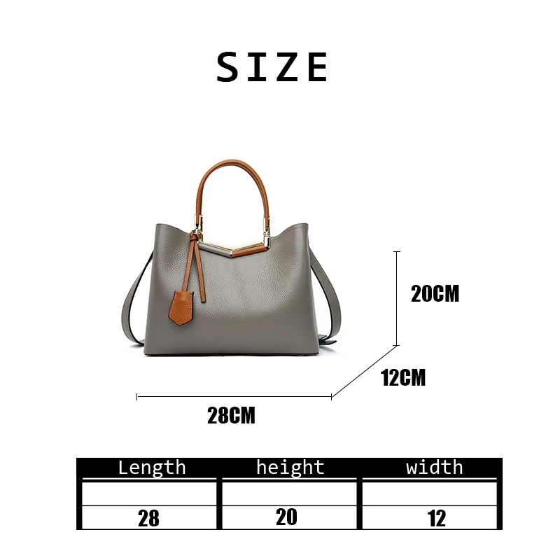 

Women Real Leather Tote Bag Ladies Autumn Winter Fashion Large Capacity Casual Versatile Elegant Crossbody Shoulder Bag 2020