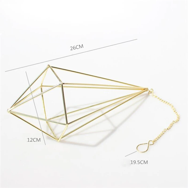 

2 Packs Hanging Air Plant Holder Modern Geometric Planter with Chain Tillandsia Container Himmeli Wall Decoration