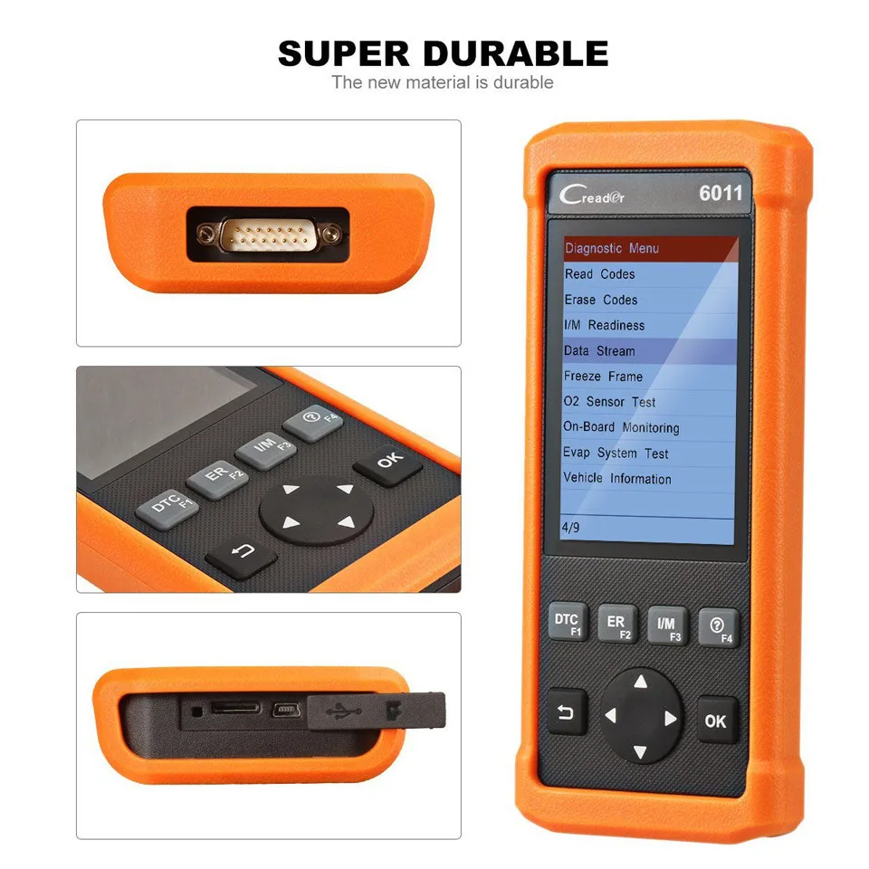 launch CR6011 Автомобильный сканер OBD2 сканирующий инструмент Creader 6011 ABS подушка