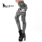 Женские брюки в полоску You Are My Secret, мягкие эластичные сексуальные леггинсы с высокой талией для фитнеса, с 3D рисунком скелета, на Хэллоуин