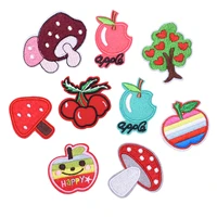 9pcs vegetable and fruit series iron on embroidered patches for on sew diy clothes hat jeans skirt sticker ironing patch decor