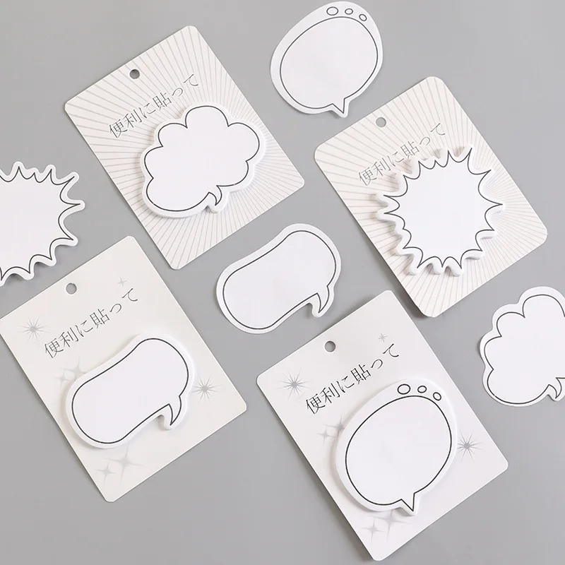 Simple Japanese dialog box series of sticky notes student creative hand account message stickers memo wall | Канцтовары для офиса