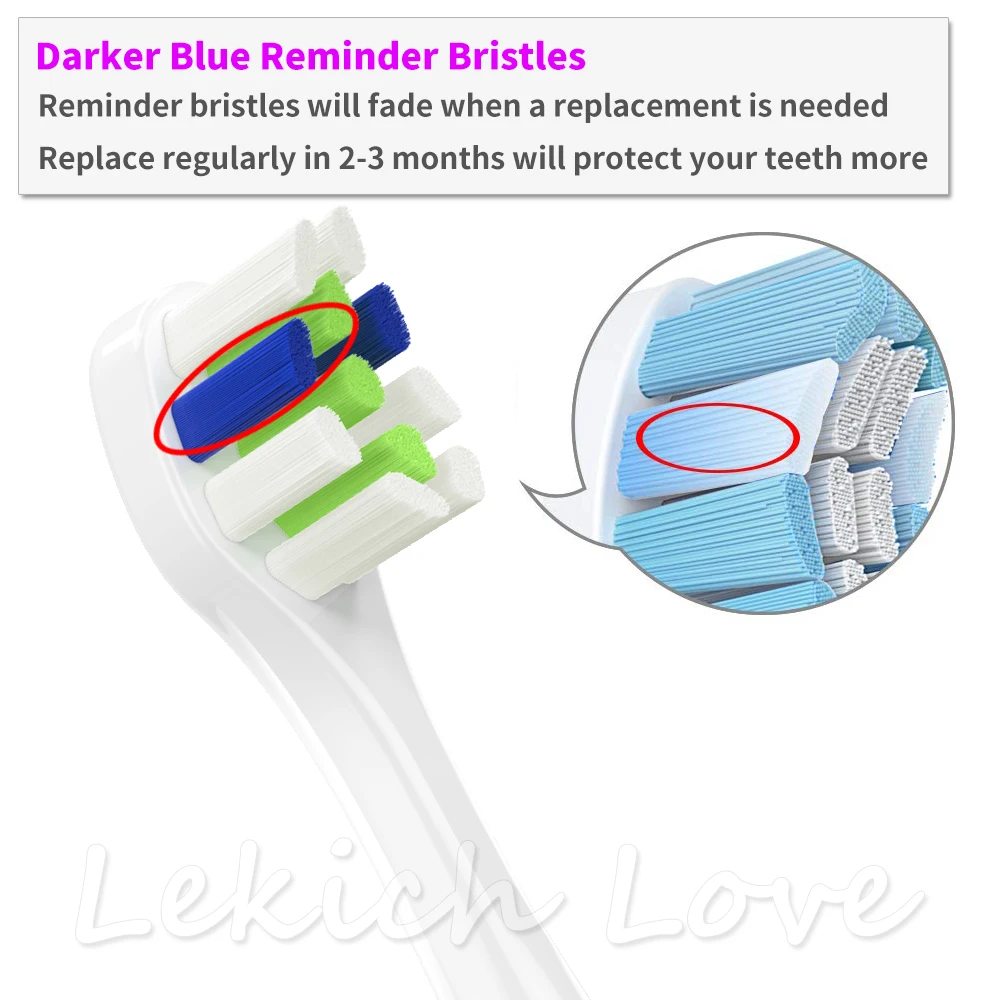 Сменные головки для зубной щетки Flexcare 8 шт. с 2 многоразовыми защитными крышками