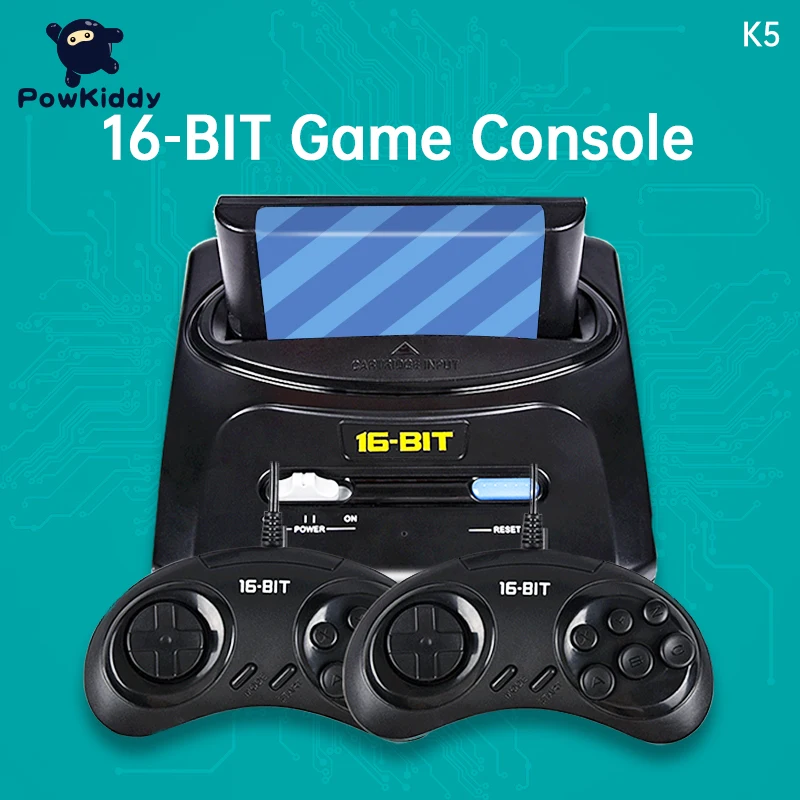 

Retro Mini TV Video Game Console For Sega MegaDrive 16 Bit Games with 30 Different Built-in Games Two Gamepads AV Out Send Card