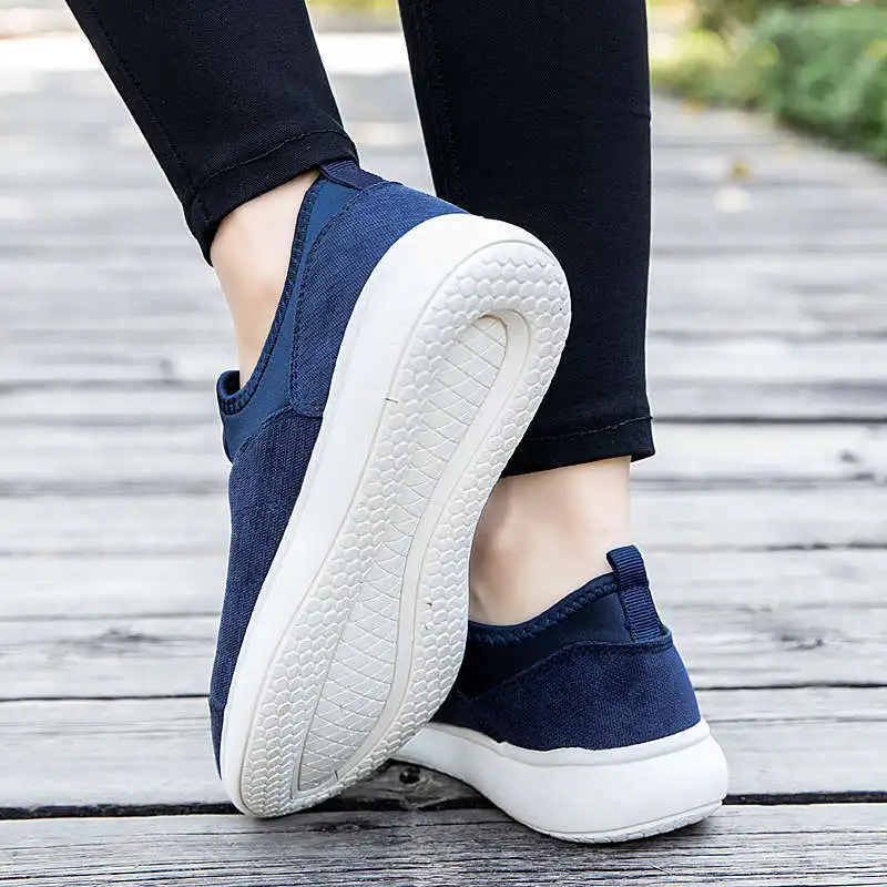 Breathing Women's Shoes 2021 Light Flat Slip On Shoes For Women 2021 Summer Outdoor Comfortable Air Mesh Woman Flats Jogging TU