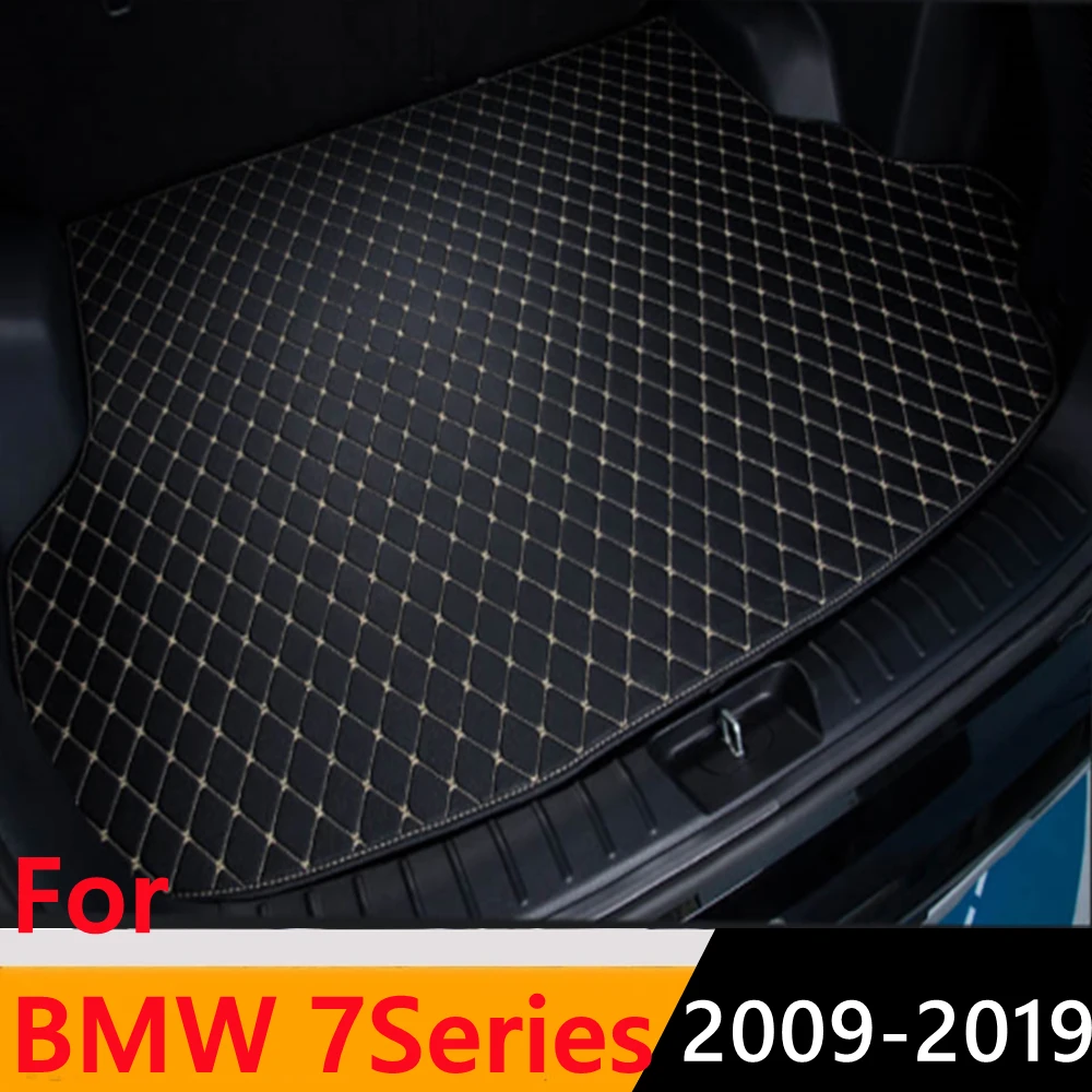 

Sinjayer Car AUTO Trunk Mat ALL Weather Tail Boot Luggage Pad Carpet Flat Side Cargo Liner Cover Fit For BMW 7 Series 2009-2019