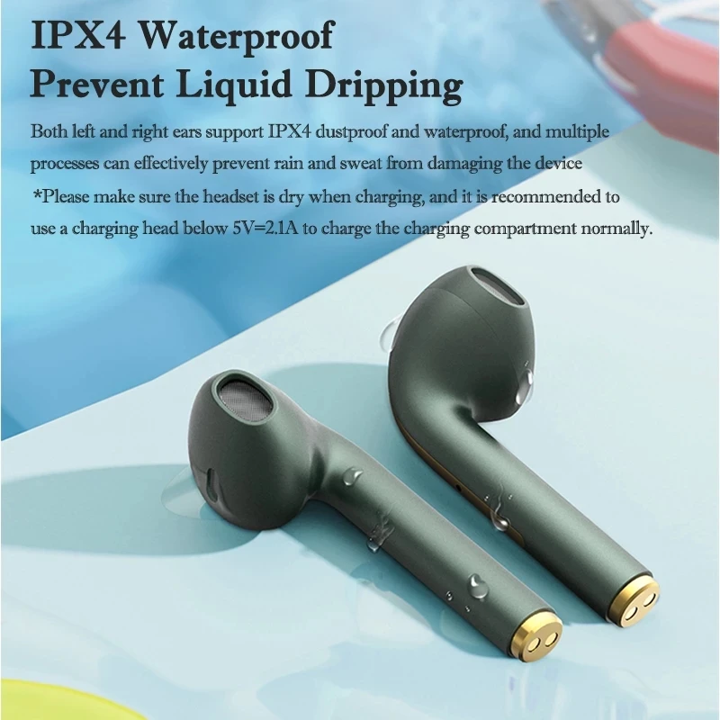 J18 TWS Bluetooth-наушники Стерео Настоящая беспроводная гарнитура Наушники-вкладыши