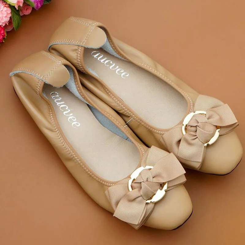 Женские лоферы на плоской подошве Повседневные балетки из натуральной кожи без