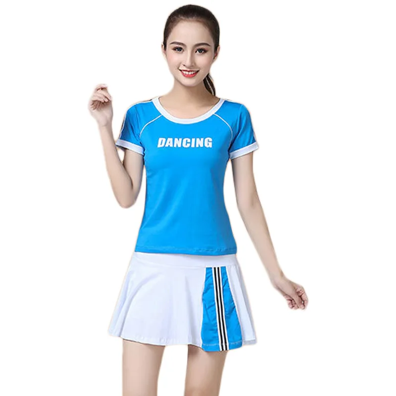 Школьная форма Черлидинга (топ + юбка) женские костюмы для чирлидинга спортивная