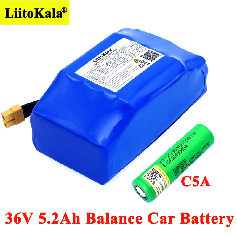 Liitokala 36 В 18650 Ач VTC5A 2-колесный электрический скутер самобалансирующийся литиевый