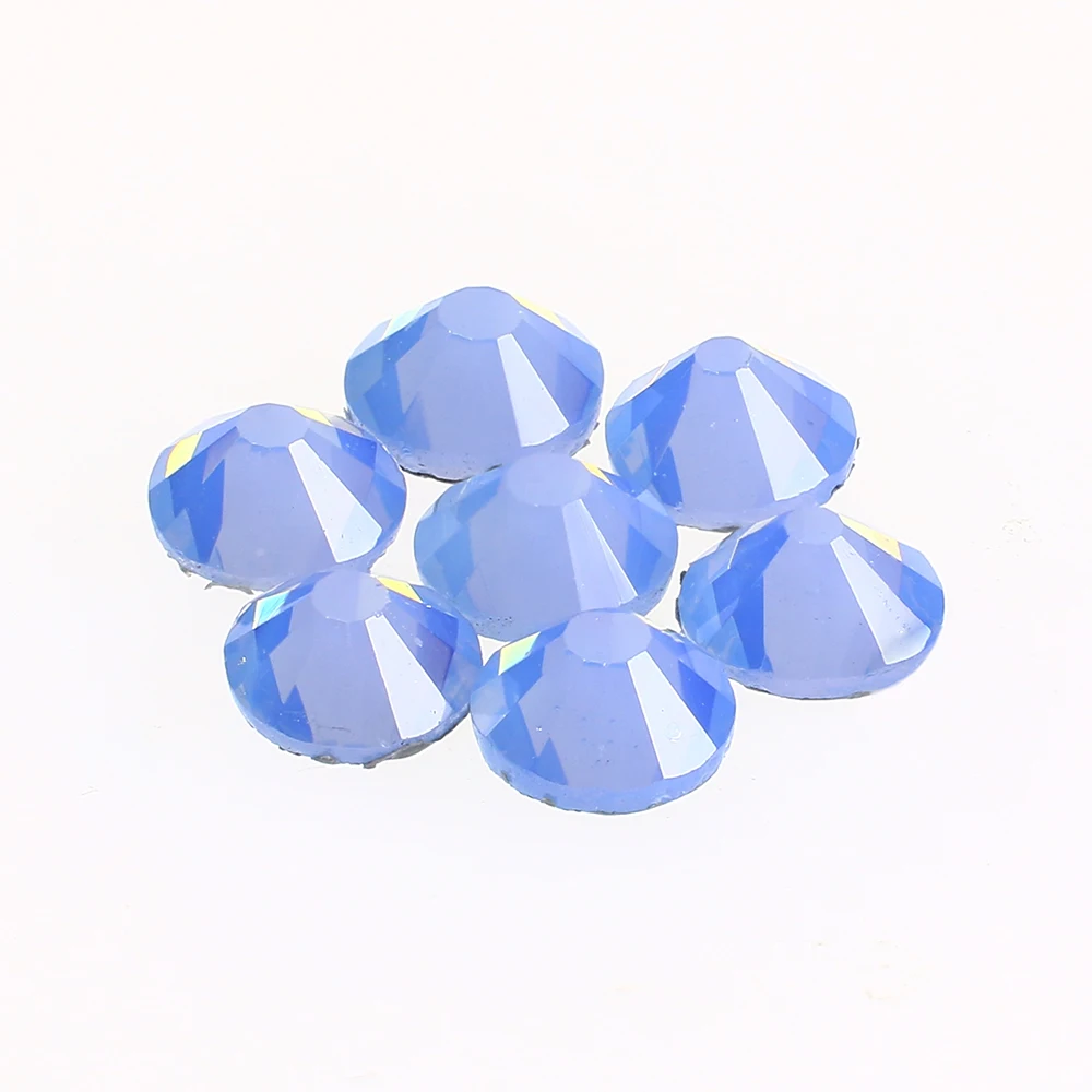 Голубой опал ss20 Стразы искусственные камни стеклянная плоская задняя для одежды