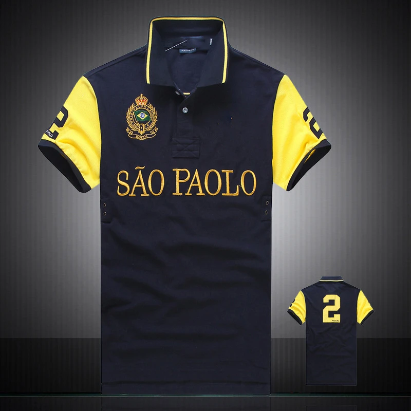 

2020 Summer New Cotton Mens Polo Shirt Brand Male Short Sleeve Casual Slim Solid Color Embroidery Anti-wrinkle Tops Tees Clothes