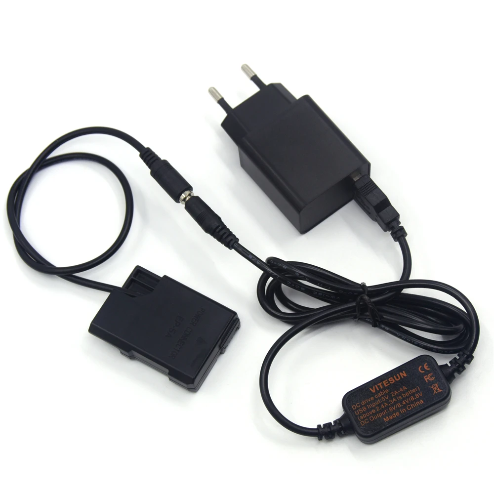 USB кабель питания + 5 В зарядное устройство EP 5A DC муфта EN EL14 поддельный Аккумулятор