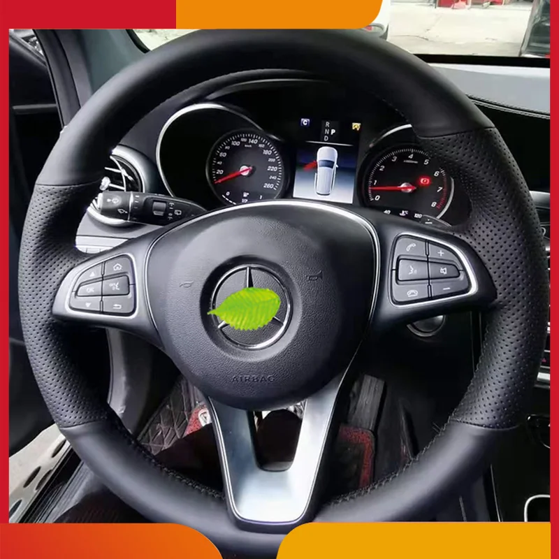 

Alcantara Steering Wheel Cover For Mercedes-Benz Vito Viano Sprinter V-Class V260L hand-sewn leather grip cover car accessories