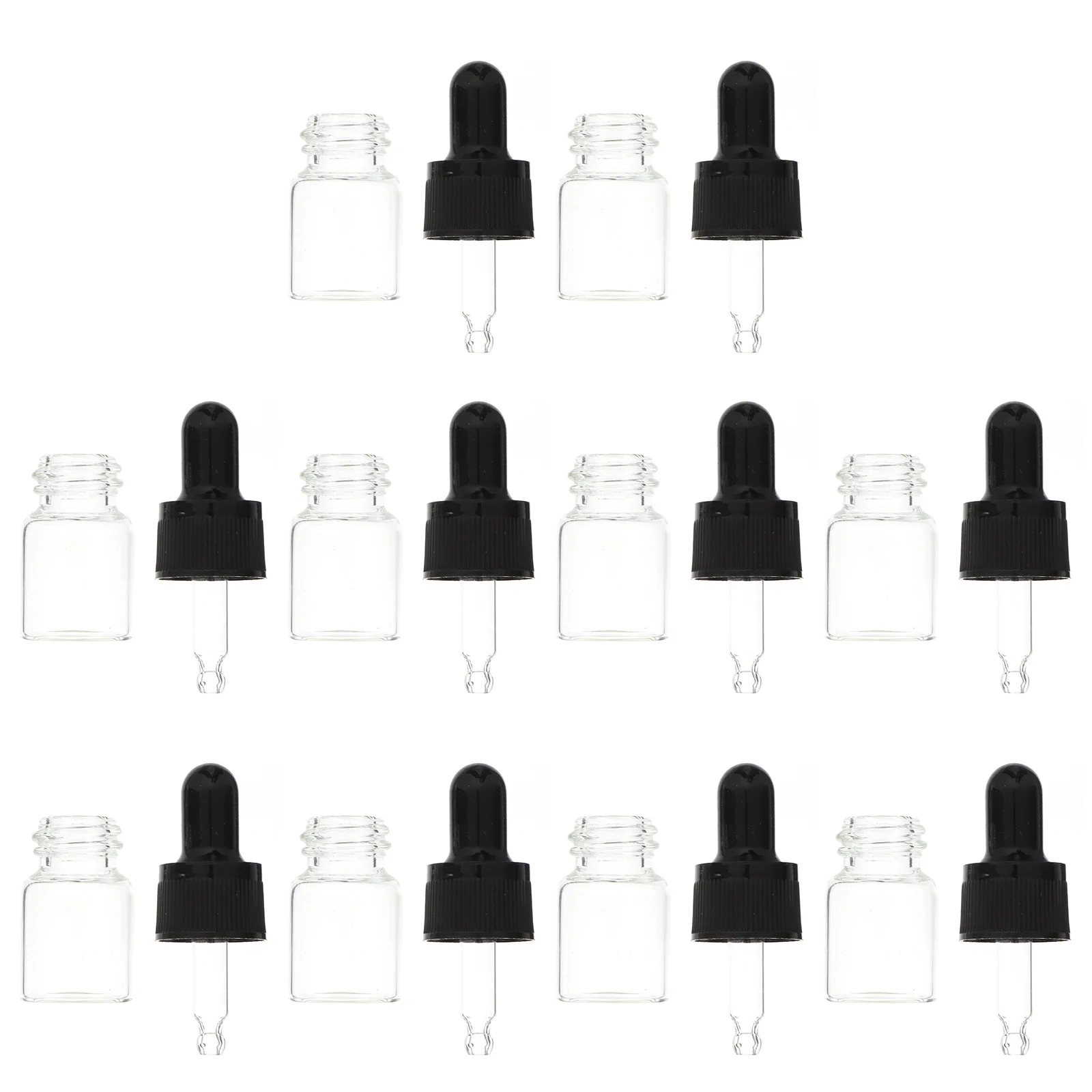 

10Pcs Practical Essence Dropper Bottles Glass Dropper Bottles (Assorted Color)