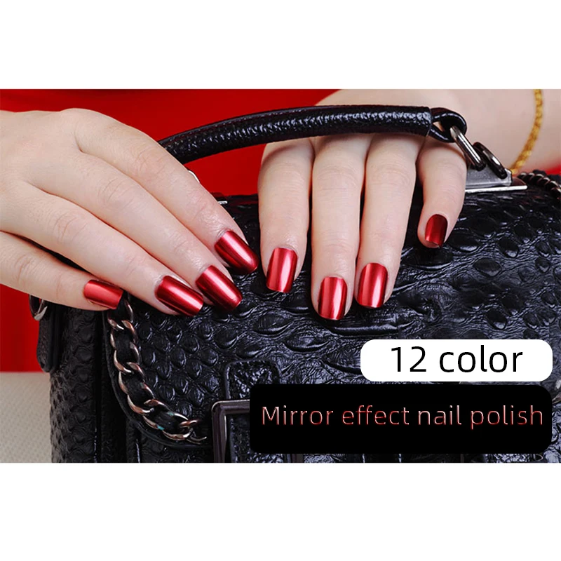 18 мл Лак для ногтей металлик волшебный зеркальный эффект цвета хрома маникюра