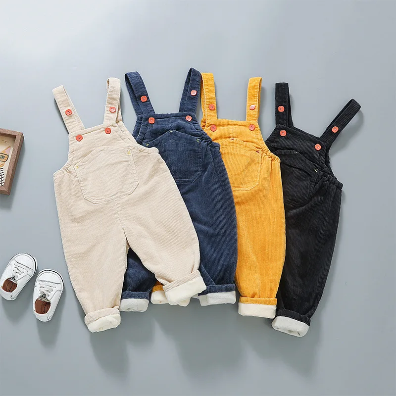 

Комбинезон Детский вельветовый, на осень/зиму, однотонный