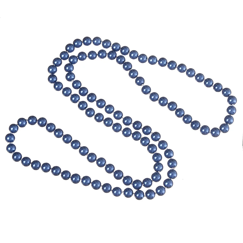 Круглый темно-синий жемчуг длинное ожерелье 36 дюймов делая набор сделай сам для