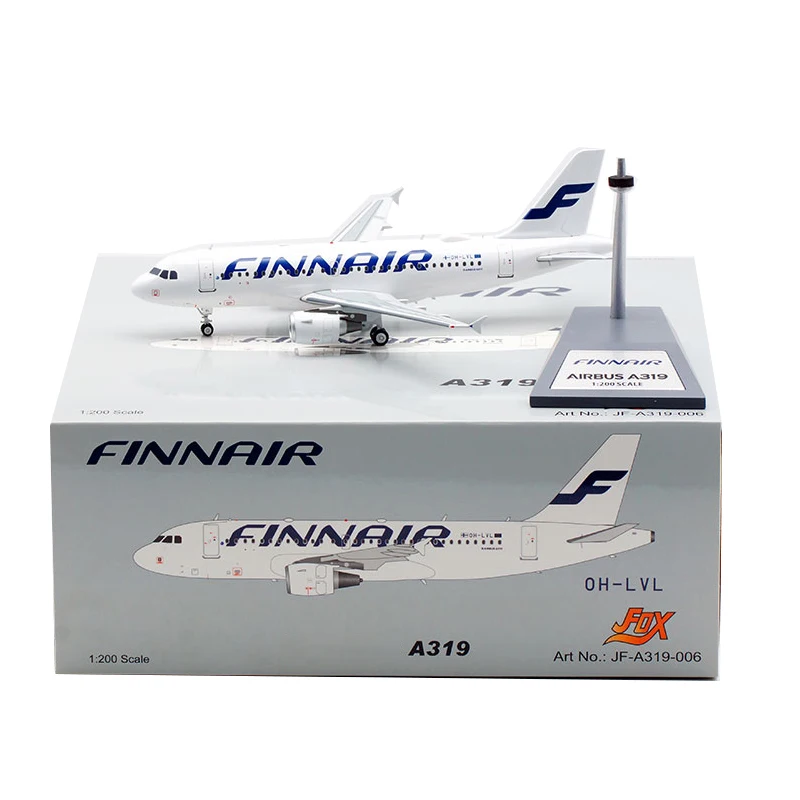 

Diecast 1:200 Scale A319 OH-LVL FINNAIR Airplane Aircraft Plane Alloy Model with Base Landing Gear Collectible Toys Gift
