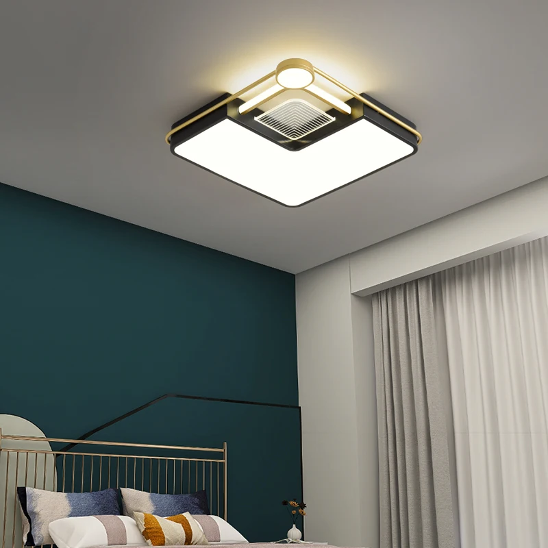 

Простой и современный прямоугольный потолочный светильник в скандинавском стиле, лампа для спальни, креативный потолочный светильник для гостиной, балкона