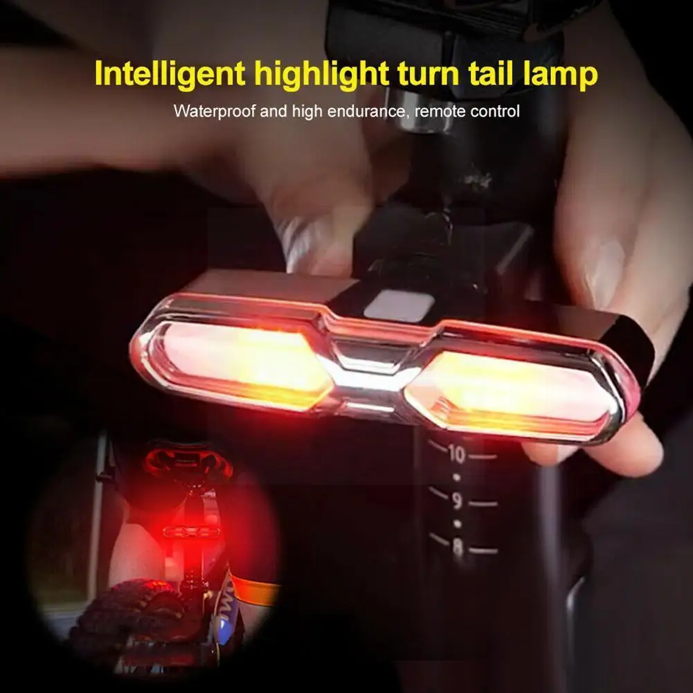 

Bicycle Warning Device Light Intelligent Remote Control Light LED Turn USB Safety Warning MBT Light Tail Charging Signal Ri Q8Q0