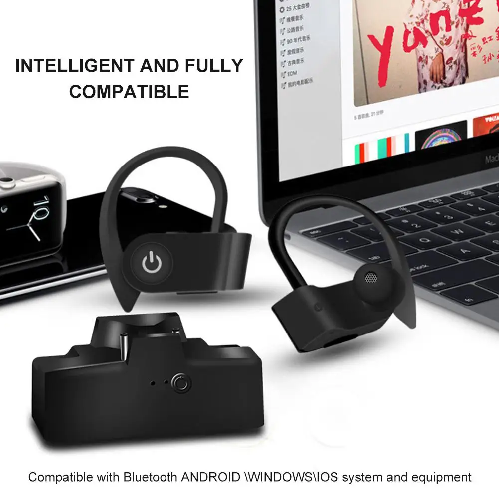 TWSBluetooth5.0HeadsetHangingEarTypeTrueWirelessSportsHeadsetforMobilePhone |